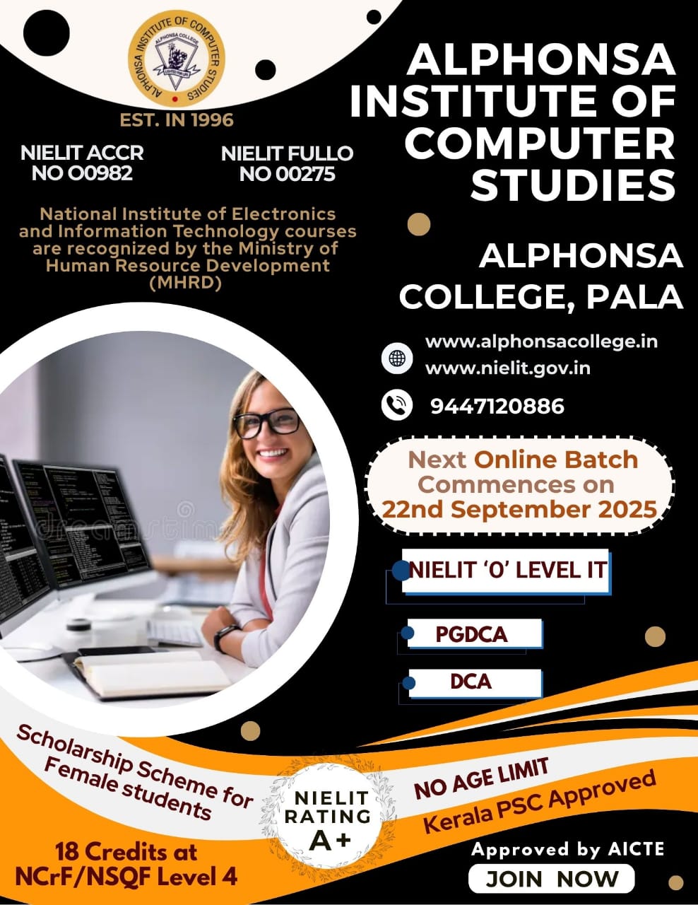 Admissions Open: New Online Batch of NIELIT ‘O’ Level IT, PGDCA & DCA from 22nd September 2025